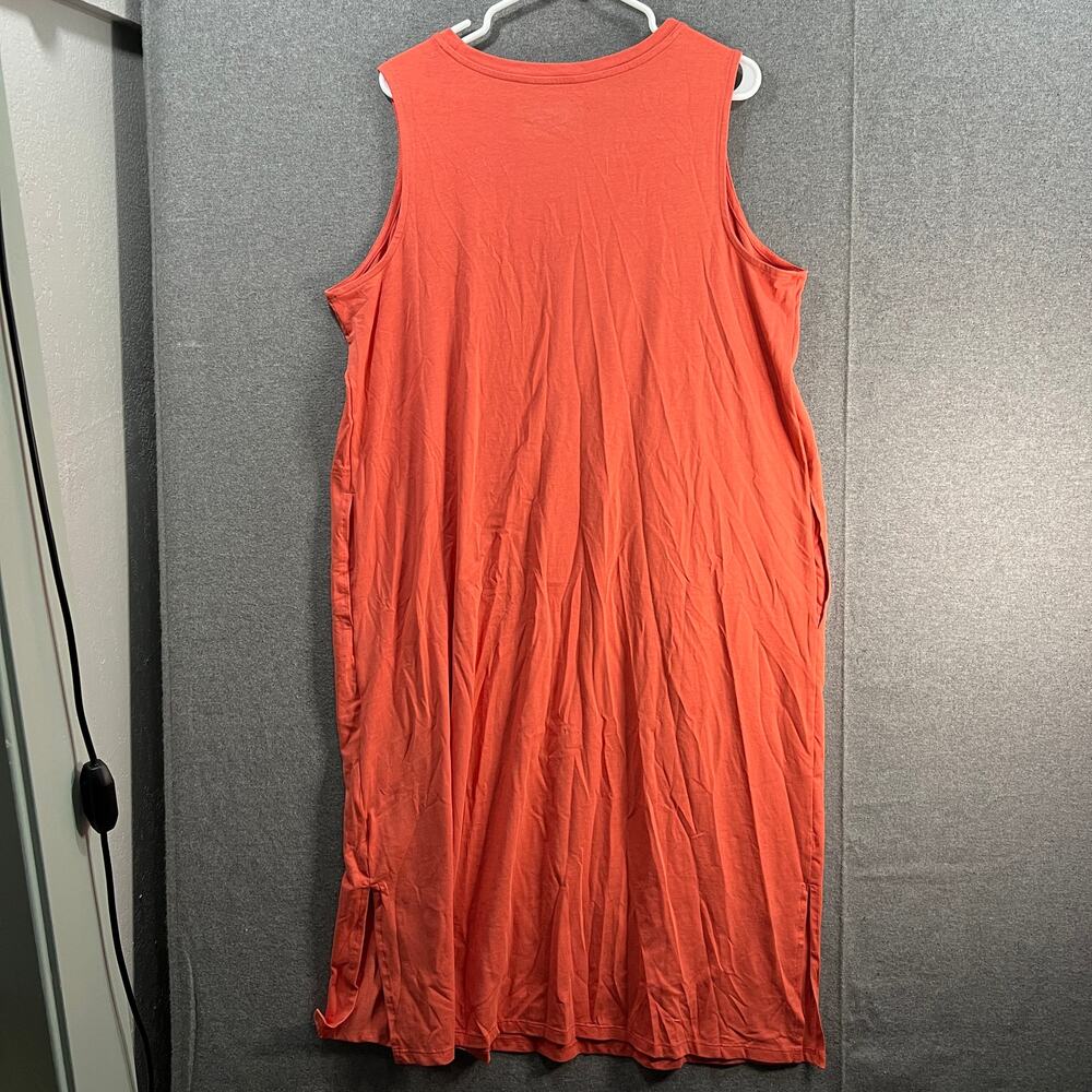 AnyBody Cozy Knit Jersey Tank Dress Burnt Sienna Size 1X - Picture 2 of 13